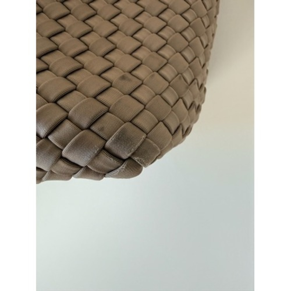 Naghedi St. Barths Medium Tote Bag Taupe Woven Neoprene Handbag - Picture 2 of 10
